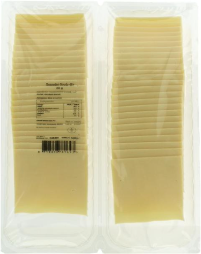 Gouda Jong Gesneden 2x20x25 Gr 1 Kg, (stuks prijs)