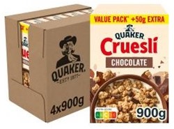 Quaker Cruesli Chocolade 4x900 Gr