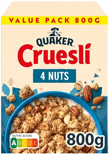 Quaker Cruesli 4 Noten 800 gr
