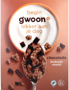 G'woon Muesli Krokant Chocolade 650 Gr