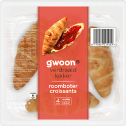 G'woon Croissants Roomboter 12x4 St DOOS