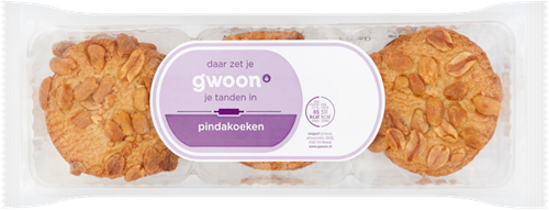 G'woon Pindakoeken 12x200 Gr