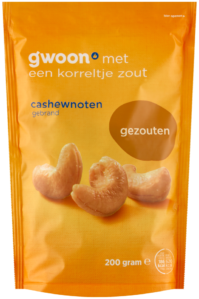G'woon Cashewnoten Gezouten 12x200 Gr
