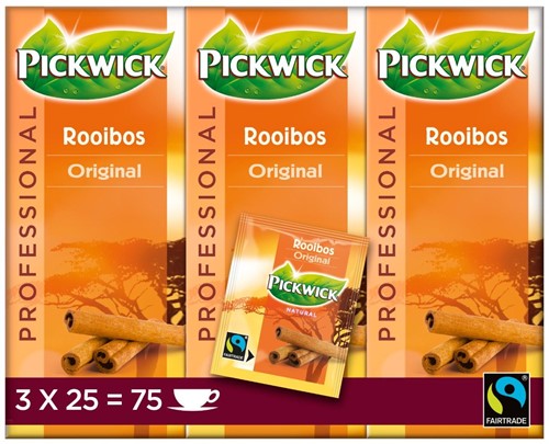 Pickwick Prof. Rooibos thee origineel 3x25x1.5 Gr