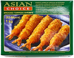 Asian Choice Breaded Torpedo Shrimps 1 kg