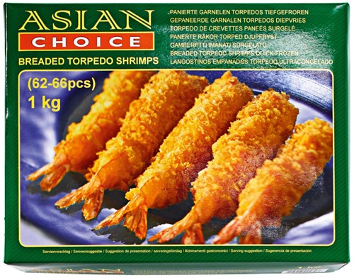Asian Choice Garnalen Torpedo Gepaneerd 1 Kg