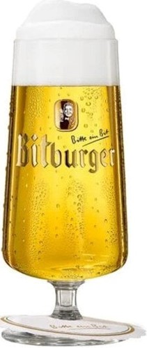 Bierglazen Bitburger 12x25 cl op voet