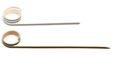 Prikker Bamboe met krul zwart 120mm 100 st.