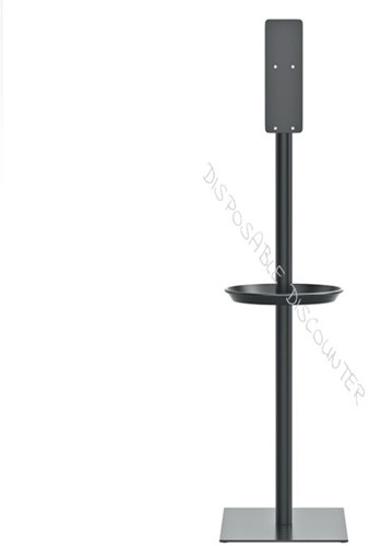 Germstar RVS Vloerstandaard + infohouder zwart