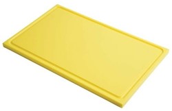 Gastro M HDPE Snijplank Geel met Sapgeul GN 1/1