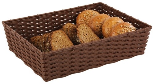 Rechthoekige mand bruin 39.5 x 29.5 x 10 (h)