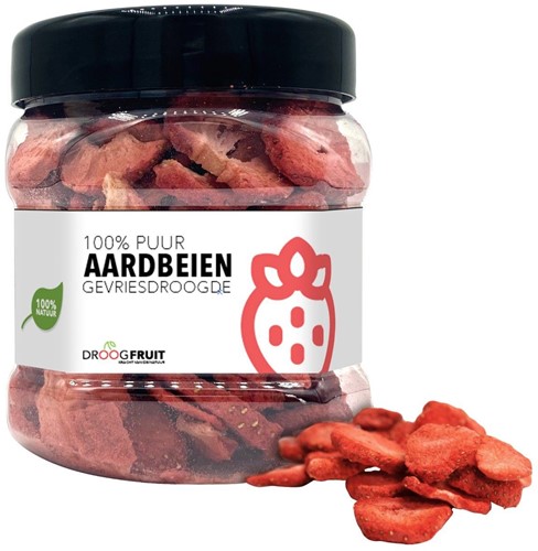 Gevriesdroogde aardbei schijfjes 40 Gr