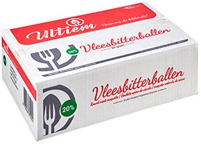 Ultiem Snacks Vleesbitterballen 20% 100x20 Gr