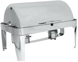 Chafing dish roll top 18/10 stainless steel GN food pan 1/1 GN 65 mm