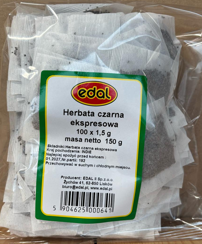 Edal Zwarte Thee (bags) 30x100x1,5 Gr