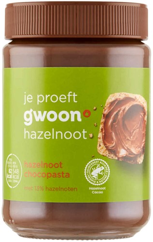 G'woon Chocopasta Hazelnoot 400 Gr