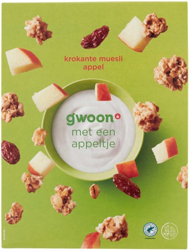 G'woon Muesli Krokant Appel 7x700 Gr