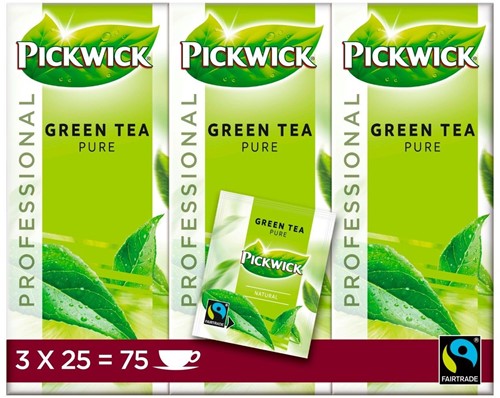 Pickwick Groene thee Pure 3x25x1,5Gr