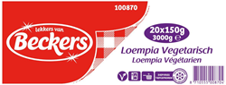Beckers Vegetarian Spring Roll 20x150 Gr