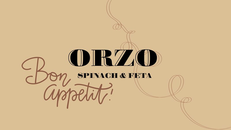 ORZO SPINACH FETA