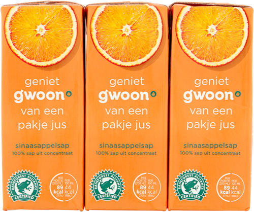 G'woon Sinaasappelsap 5x6X0,2 Ltr
