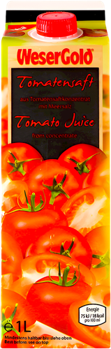 Wesergold Tomatensap 8X1 Ltr